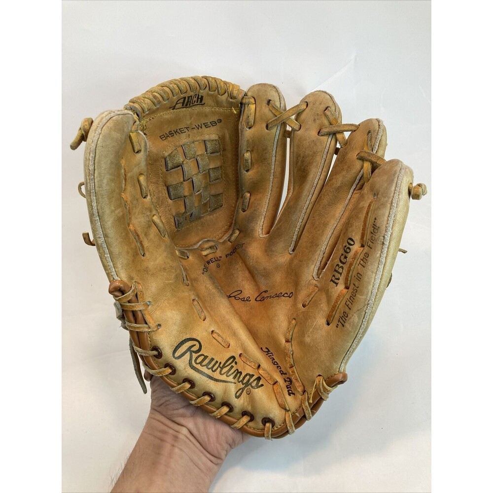 Rawlings RBG60 Jose Canseco RHT 11.5" Basket-Web Leather Baseball Glove